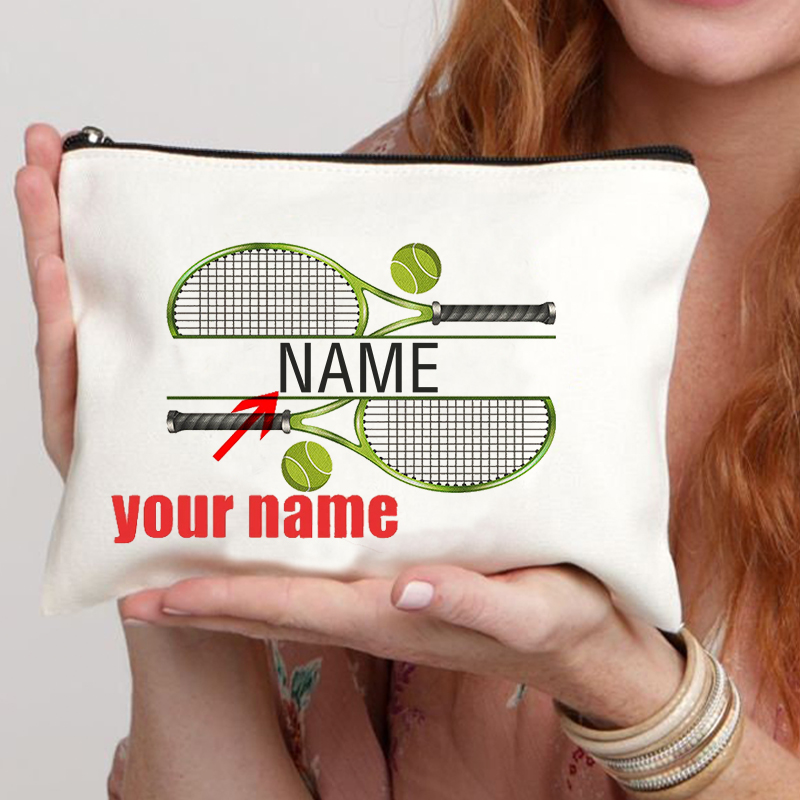 Badminton Bag - Bolsa de maquillaje personalizada con nombre,