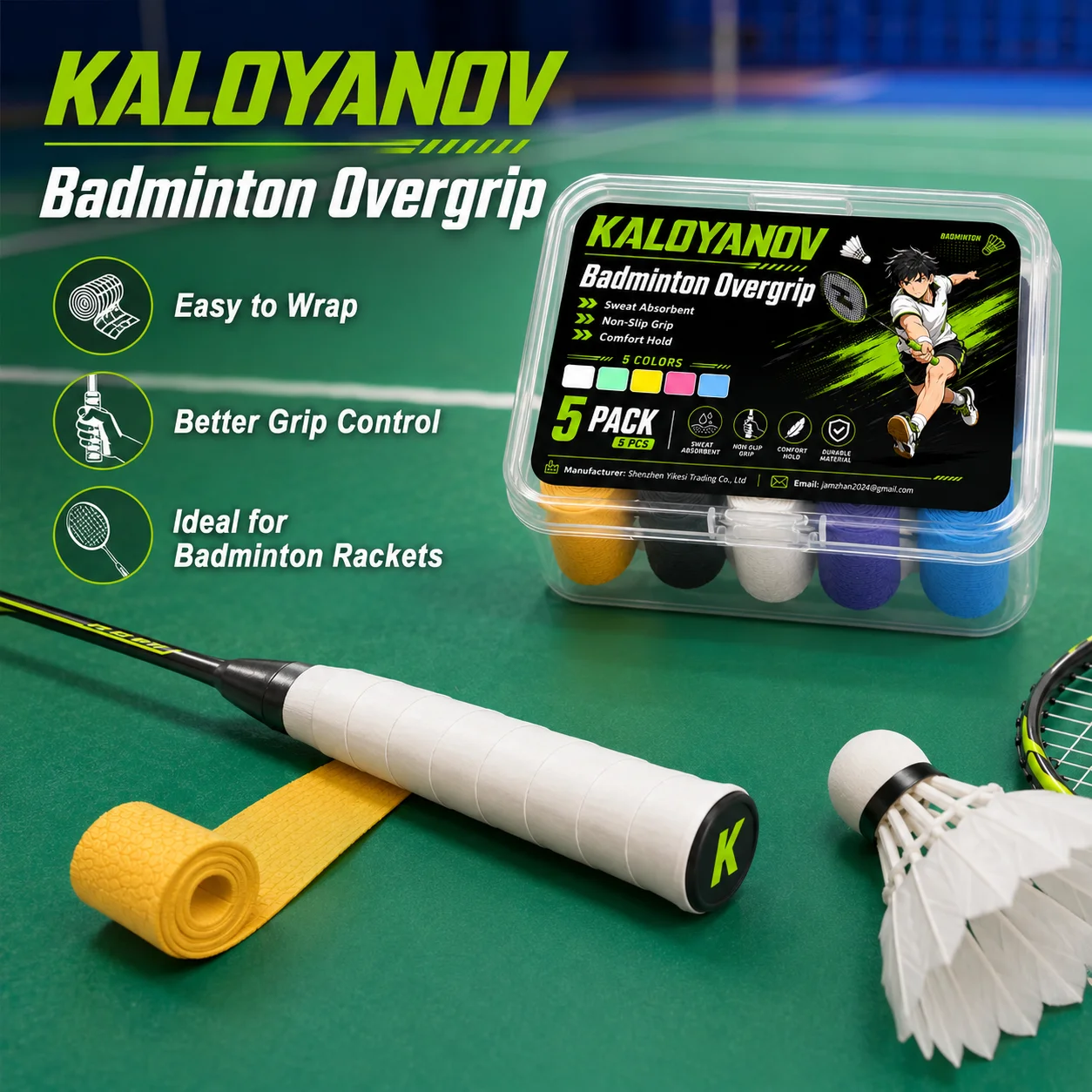 Badminton Materi - Overgrip para tenis, overgrip para bádminton,