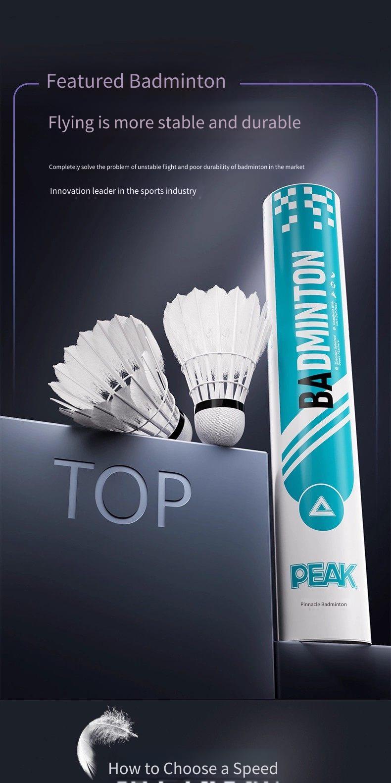 PEAK - Paquete de 12 Volantes  - Feather Shuttlecock reseña y precio