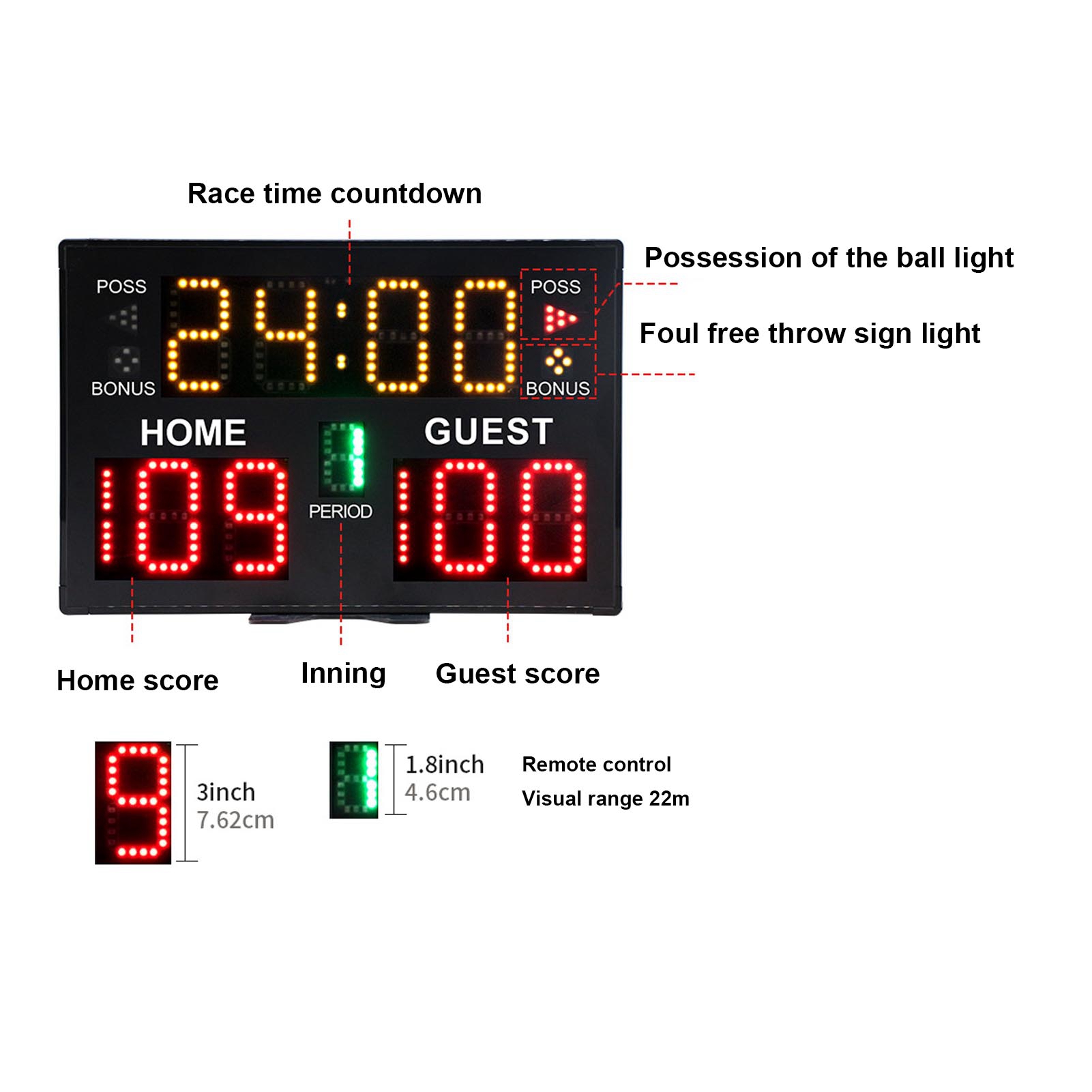 Marcador de baloncesto digital - Scoreboard Digital reseña y precio